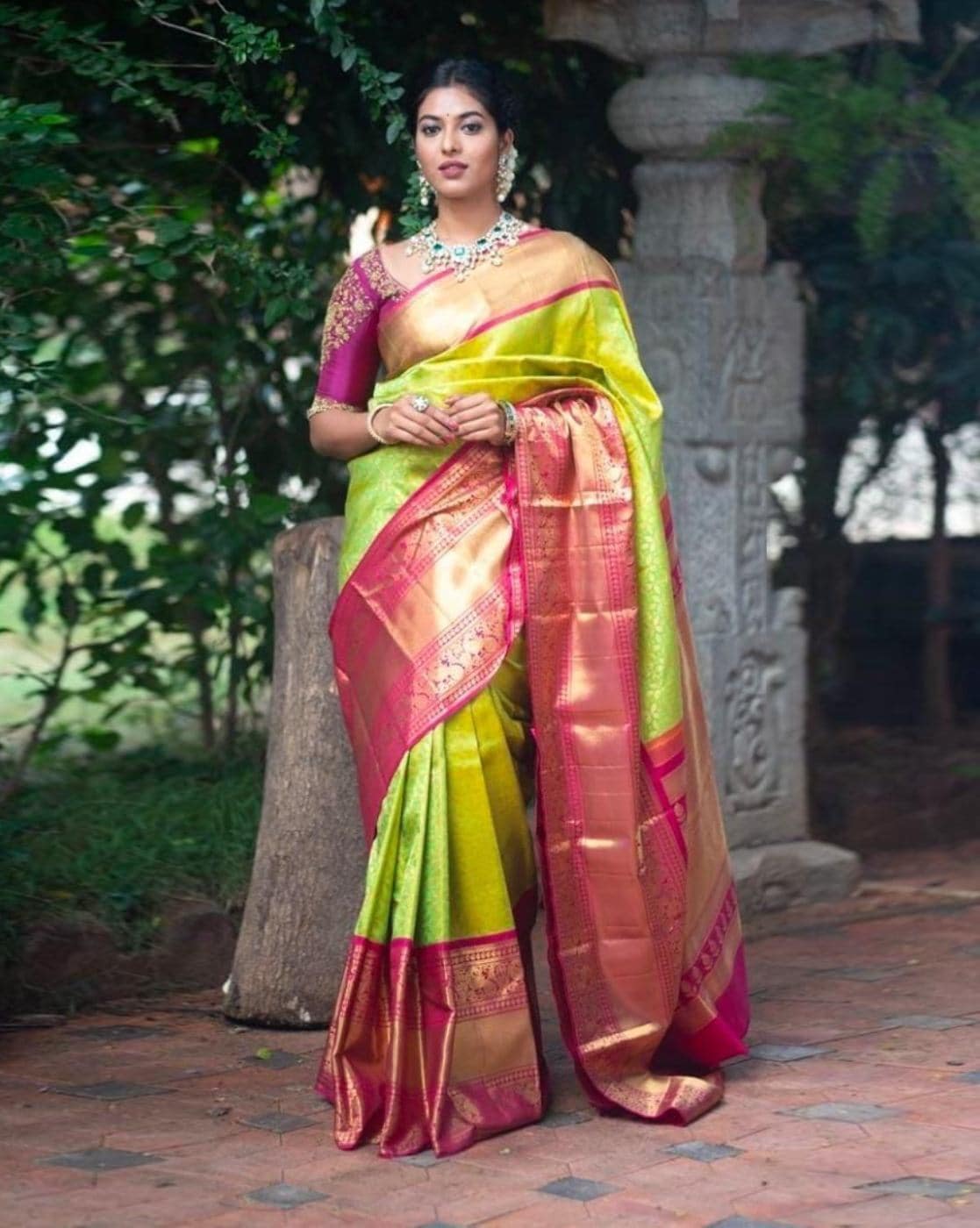 Buy Green Sarees for Women by Miss Beelee Online