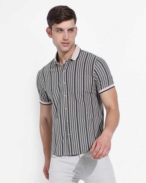 Buy Grey Shirts for Men by Campus Sutra Online