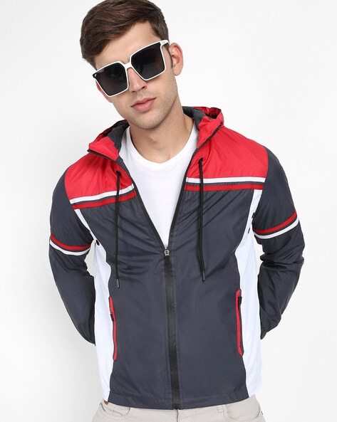 Colourblock Zip-Front Jacket