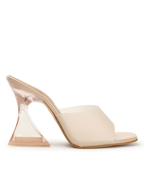 Cream discount sandals heels