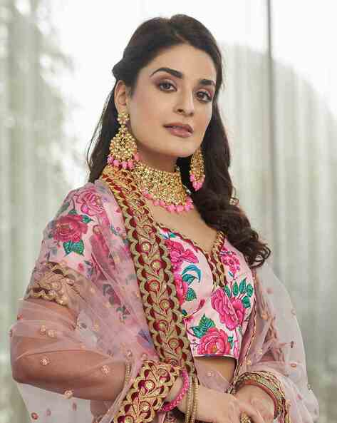 Buy Pink Lehenga Choli Sets for Women by ZEEL CLOTHING Online