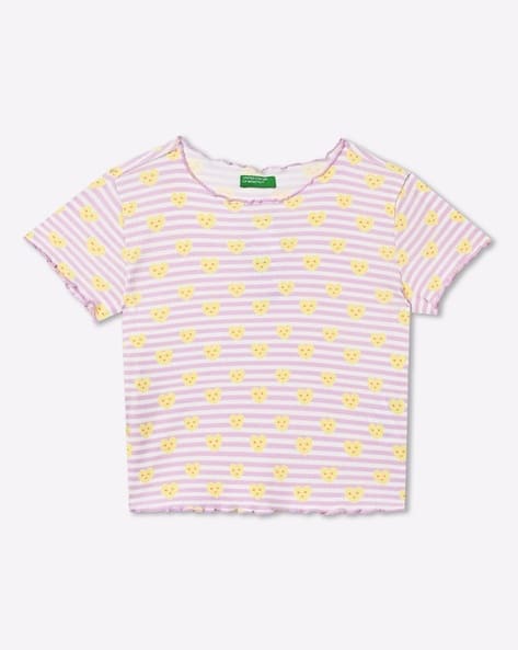 UNITED COLORS OF BENETTON Printed Round-Neck T-Shirt