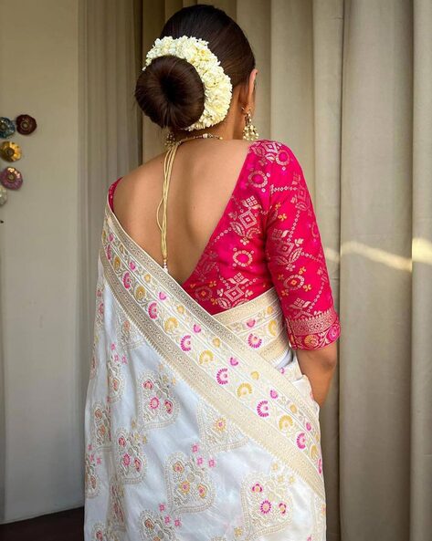 30 Latest Designs of Banarasi Blouse Designs For Sarees (2023) Trending  This Year - Tips and Beauty | Backless blouse designs, Blouse back neck  designs, Blouse neck designs