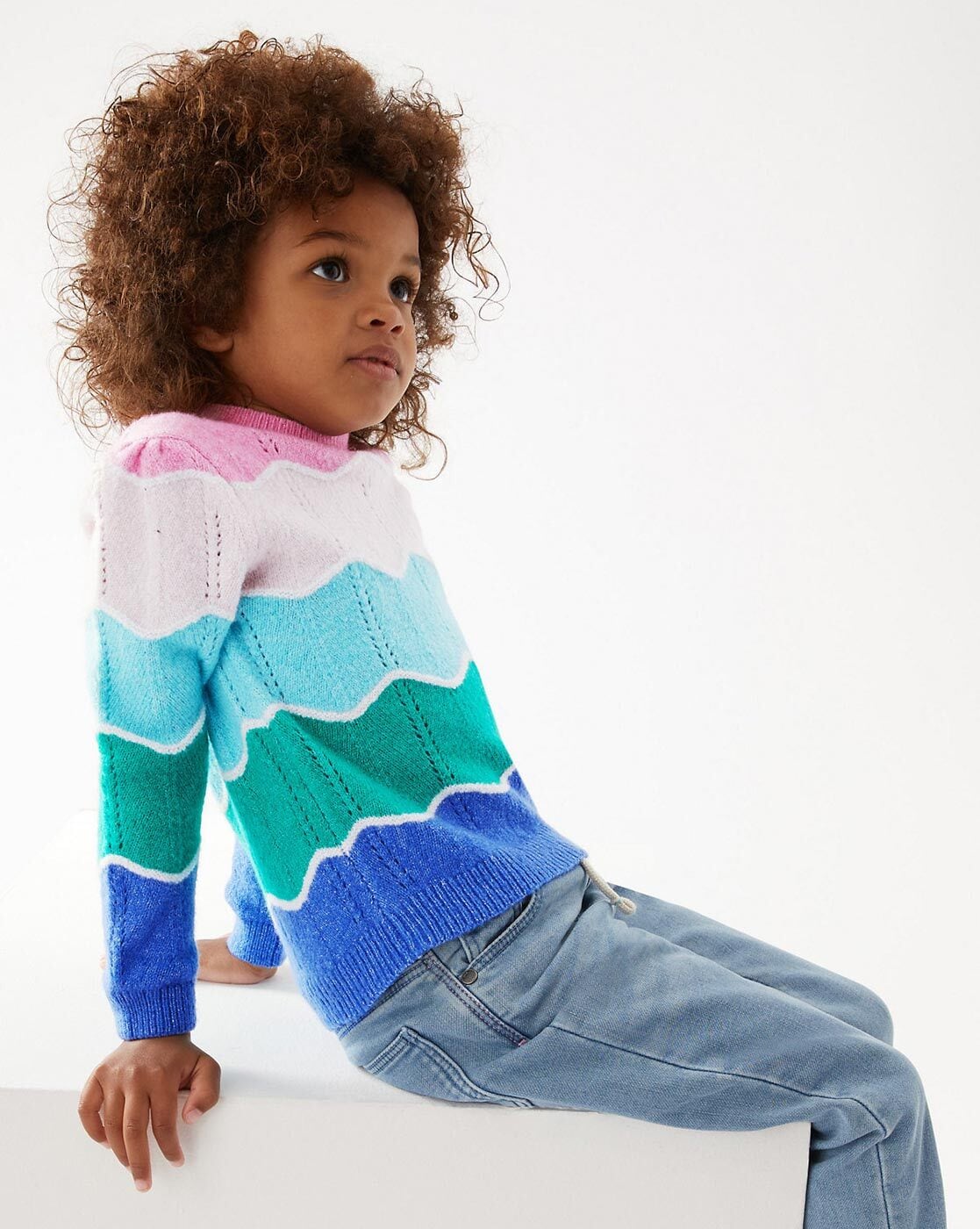 Girls 2024 striped sweater