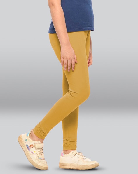 Buy Yellow Leggings for Girls by LYRA Online