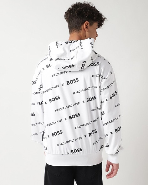 Boss Unisex Relaxed-Fit Hoodie - White