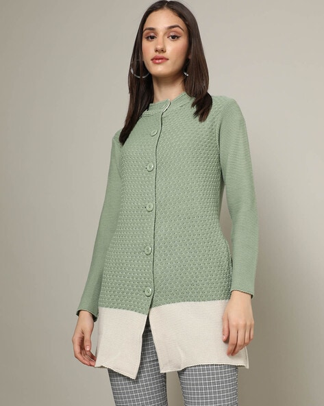 Buy Mint Green Sweaters Cardigans for Women by American Eye