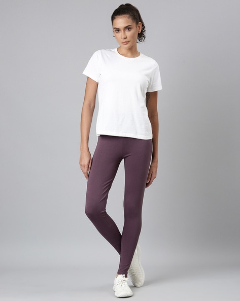 Buy Purple Leggings for Women by GO COLORS Online