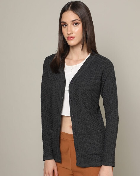 Womens charcoal grey on sale cardigan