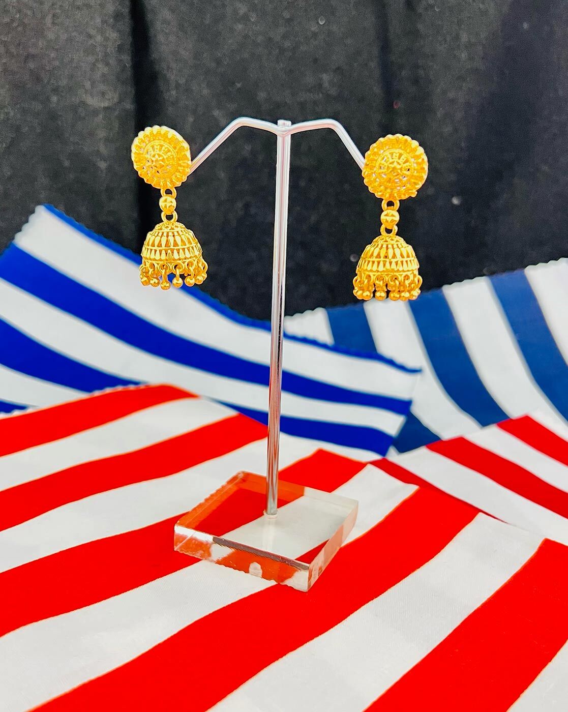 Full Frame Image Of Market Display Of Indianstyle Drop Earrings Jewellery  Hanging From Display Racks Focus On Foreground Stock Photo - Download Image  Now - iStock