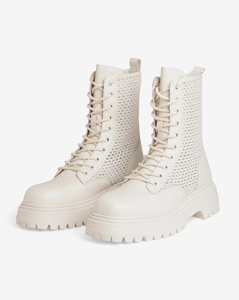 Aldo white outlet boot