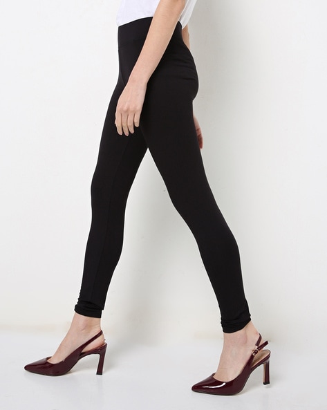 Woman's Basic Leggings High Stretch Scrunch Butt - Color Black - Size M |  eBay