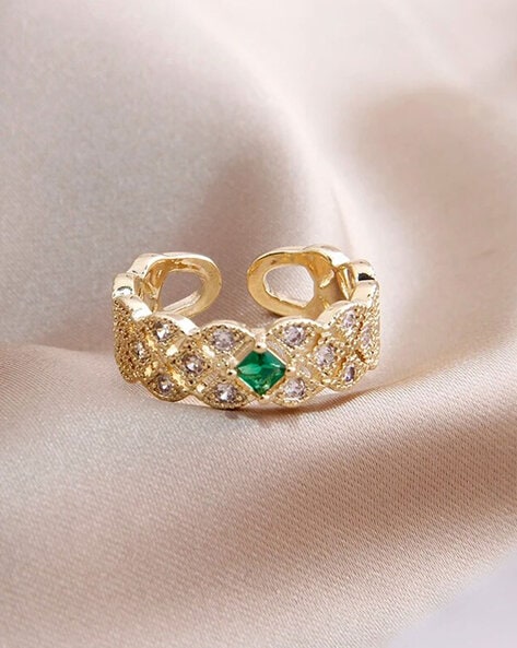 Buy Gold-Toned Rings for Women by Shining Diva Online | Ajio.com