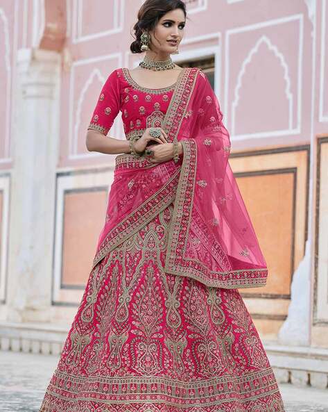 Buy Pink Lehenga Choli Sets for Women by FUSIONIC Online Ajio