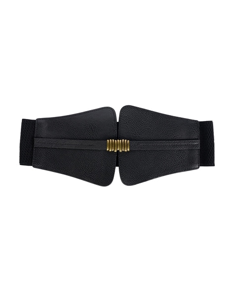 Black Elastic Wide Belts for Women for sale