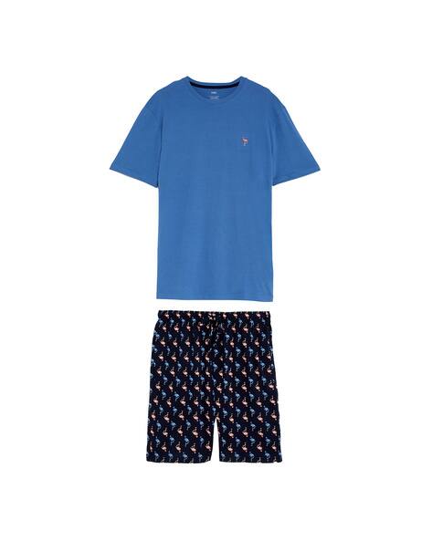 Pyjama Sets Marks And Spencer Mens Pajama Shorts Buy Blue