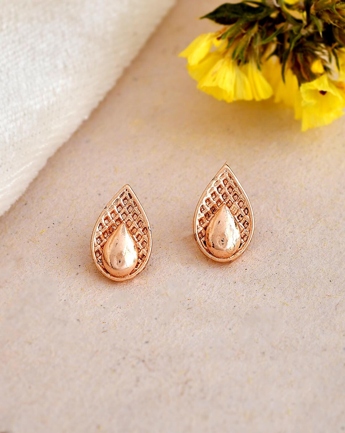 Long Teardrop Drop Diamond Earrings In 18K Or 14K Yellow Gold And White Gold