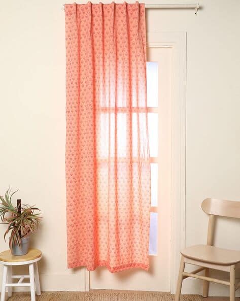 Indie Picks Hand Dyed Handblock Print Cotton Window Curtain