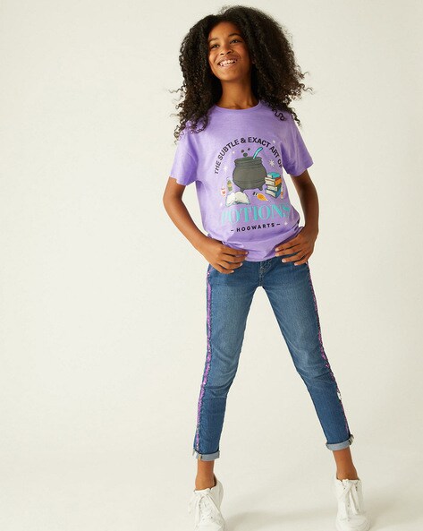 Girls purple t outlet shirt