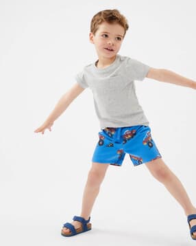 Graphic Print Shorts with Drawstring Waist-image-15