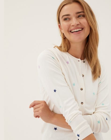 Star Print Cardigan
