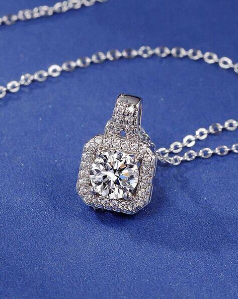 Jewels galaxy Stone-Studded Square Pendant