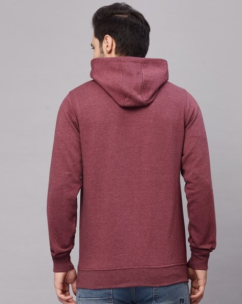 Buy Ideation Men's Cotton Black & Maroon Color Full Zipper Sweatshirt  Hoodies with Kangaroo Pocket S Size - (Pack of 2) at