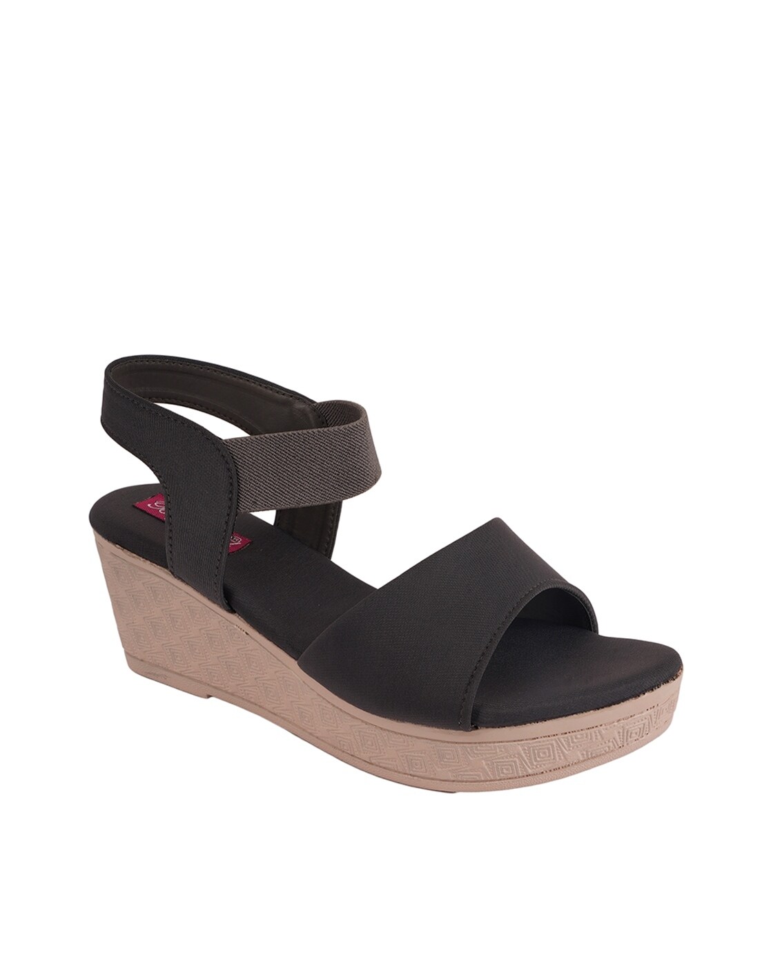 Wide Fit Leather Wedge Sandals