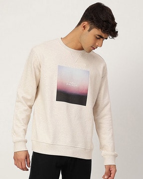 Sweatshirt with shop printed design