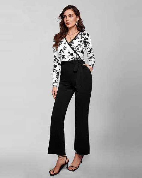 Floral Print Wide Leg Jumpsuit Women Casual For Women Perfect For