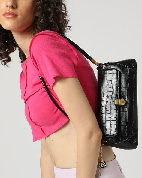 Women's Crocodile Pattern Leather Handbag