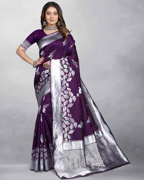 Lavender Breeze Pure Organza Silk Hand Embroidered Saree | Elegant saree,  Fancy sarees, Stylish sarees