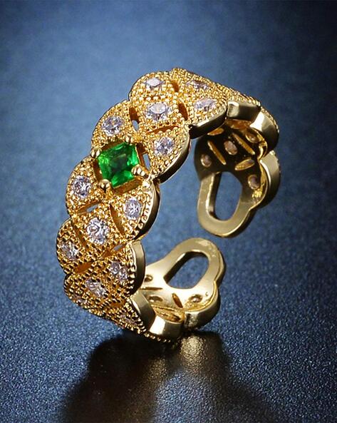 Gold stone deals finger ring