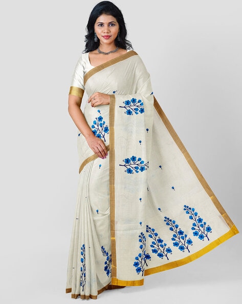 Buy Peach Sarees for Women by KAMYA SAREES Online | Ajio.com