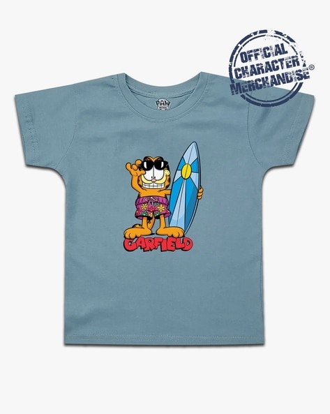 Minute Mirth Garfield Print Round-Neck T-Shirt