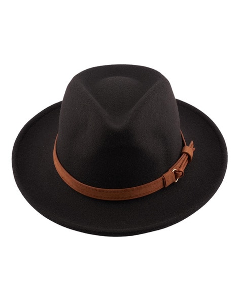 Men's brown cheap wide brim hat