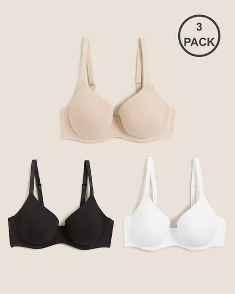 Marks & Spencer Pack of 3 Wired Full Cup T-Shirt Bras