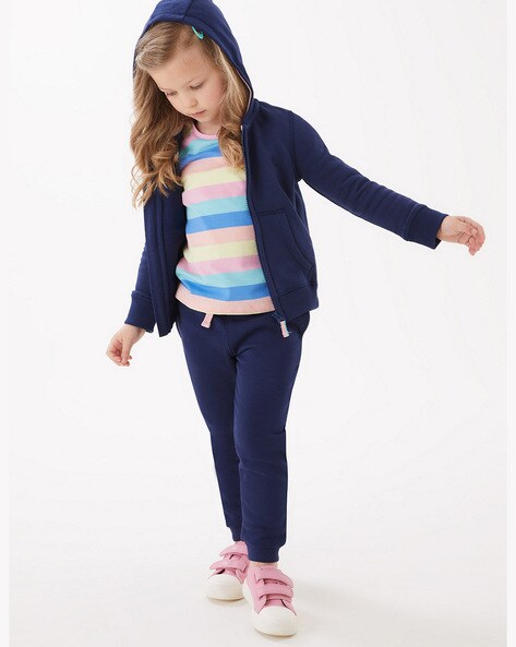 Buy Jockey CG18 Cotton Stretch Slim Fit Leggings For Girls With Drawstring  Closure-blue online