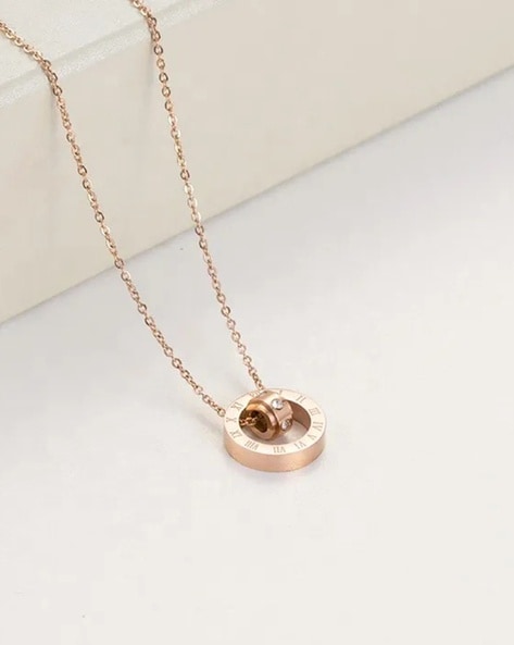 Buy Rose Gold-Toned Necklaces & Pendants for Women by Jewels galaxy Online