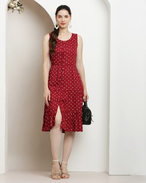 Polka dot sheath dress sale