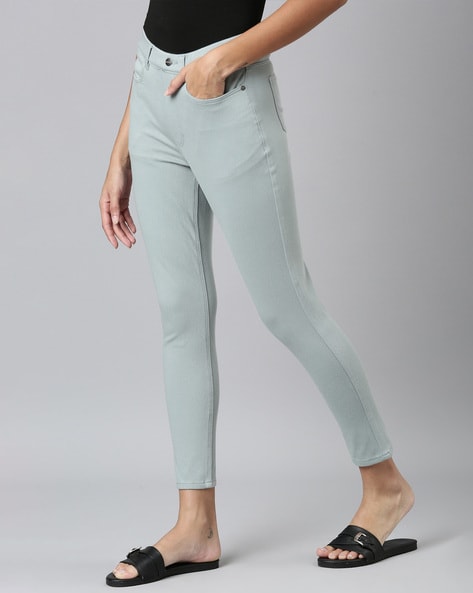 Buy Light Blue Jeans & Jeggings for Women by GO COLORS Online