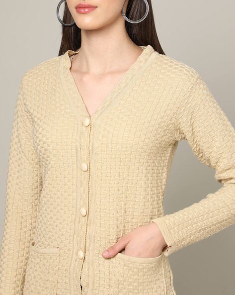 Women's cable knit hot sale cardigan with pockets