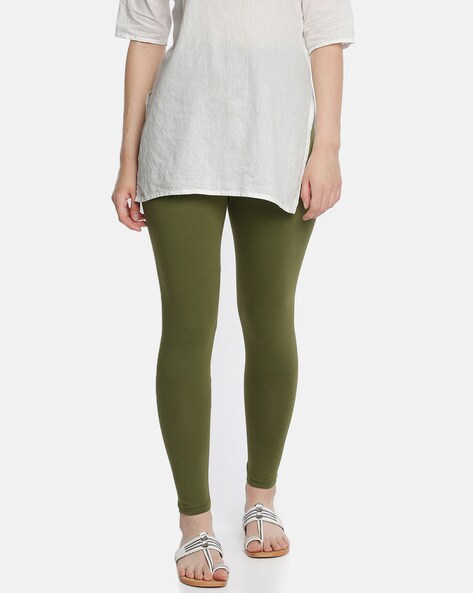 Buy Green Leggings for Women by DOLLAR MISSY Online