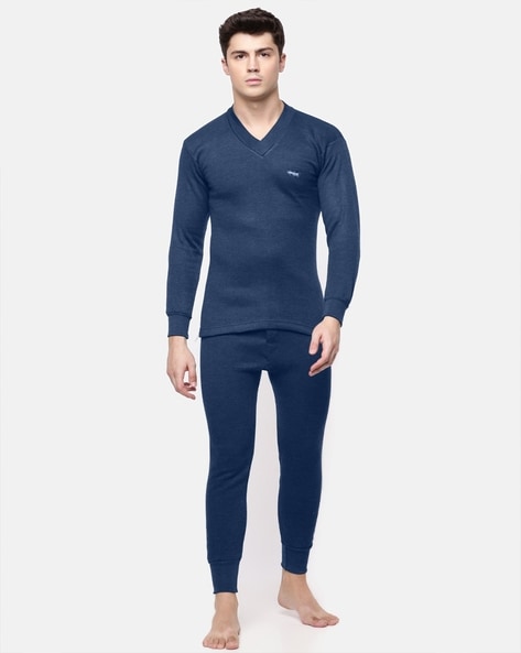 Blue 2024 thermal underwear