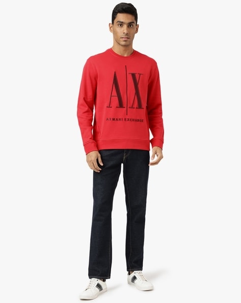 Armani red sweatshirt new arrivals