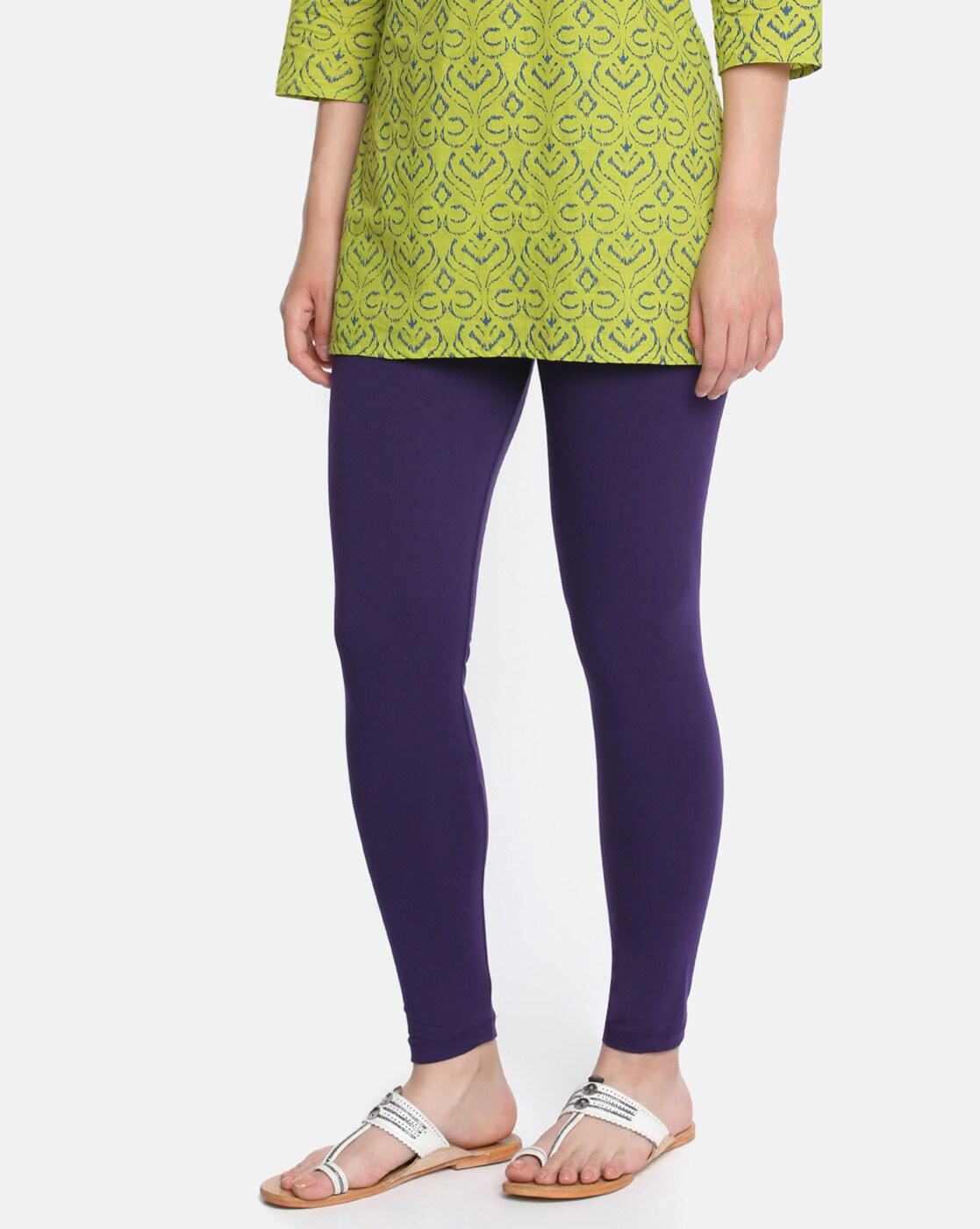 Buy Purple Leggings for Women by DOLLAR MISSY Online