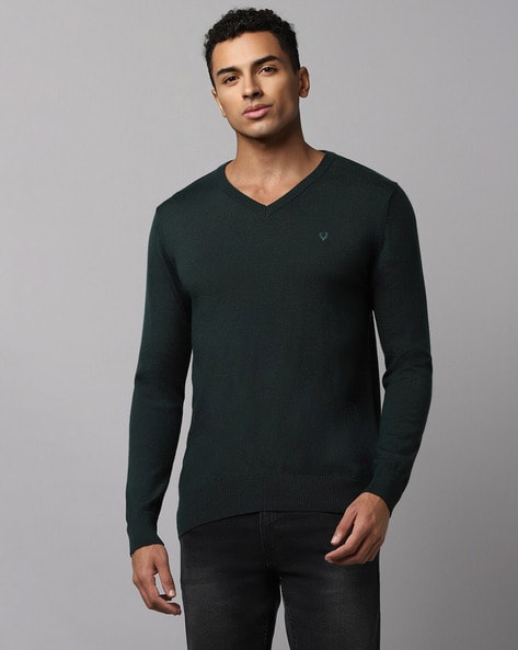 Buy Green Sweaters Cardigans for Men by ALLEN SOLLY Online Ajio