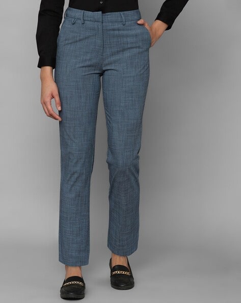 Buy ALLEN SOLLY Solid Cotton Regular Fit Women's Pants | Shoppers Stop