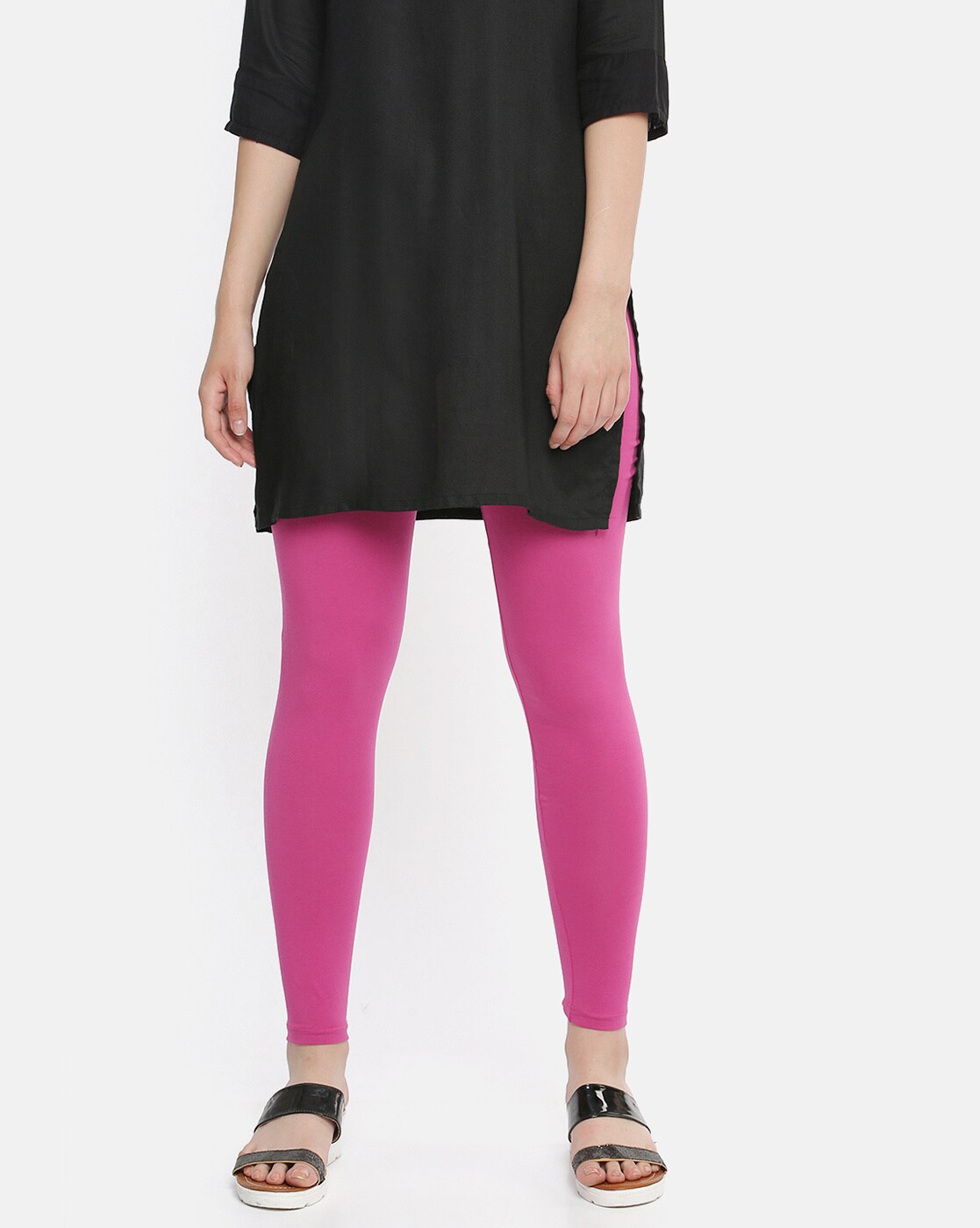 Ankle-Length Leggings with Branding