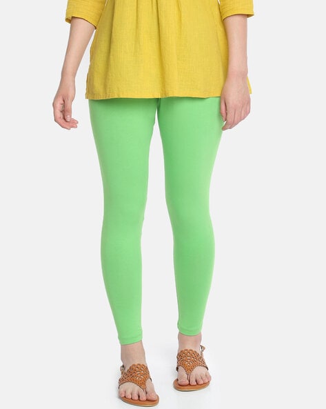 Buy Dollar Women's Missy Pack of 1 Sea Green Color Slim fit Comfortable Ankle  Length Leggings Online at Best Prices in India - JioMart.
